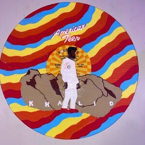 hand painted 1960s 12 inch vinyl record